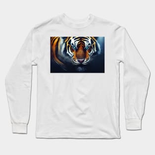 Tiger with blue eyes Long Sleeve T-Shirt